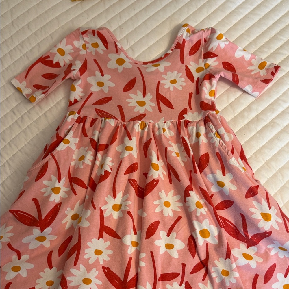 Hanna Andersson Pink Floral Kids Dress